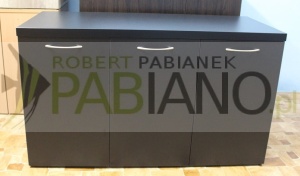 Szafka pod akwarium Czarny laminat 120x40 i 70 cm wysoka, blat 36mm