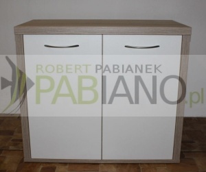 Szafka pod akwarium Dąb Sonoma+białe 100x40i70 blat i boki 36mm