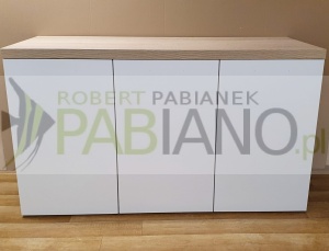 Szafka pod akwarium 120x40 i 70wys dąb sono+białe blat 36 mm KLIK