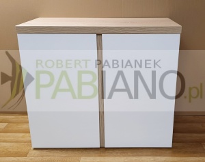 Szafka pod akwarium 80x40x70cm sonoma+białe   blat36przegr