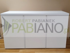 Szafka pod akwarium 120x50i70 biały laminat  blat i PRZEGRDY 36mm