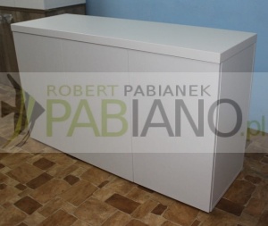 Szafka pod akwarium KLIK Biały laminat 120x40 i 50 cm wysoka blat 36mm