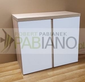 Szafka pod akwarium 90x45x70cm sonoma+białe   blat36przegr 