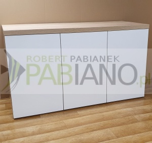 Szafka pod akwarium 120x50x70wys dąb sono+białe blat 36 mm KLIK 