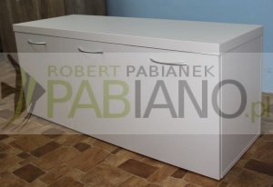 Szafka pod akwarium Biały laminat 120x40 i 70 cm wysoka, blat 36mm