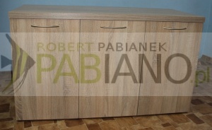 Szafka pod akwarium Dąb Sonoma 120x40 i 70 cm wysoka, blat 36mm