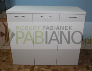 Szafka pod akwarium Biały laminat 120x40 i 90 cm wysoka, blat 36mm