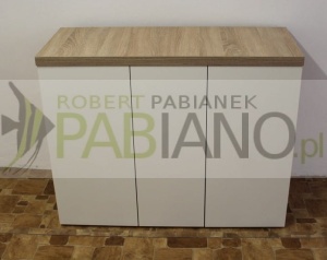Szafka pod akwarium  100x40 i 70 cm wysoka 36 mm blat KLIK dąb sonoma+białe