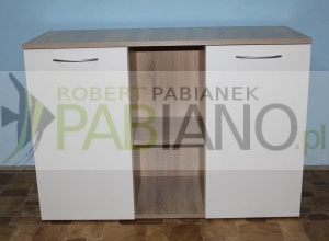 Szafka pod akwarium 2d Sonoma+Białe 100x40 i 70 cm wysoka 