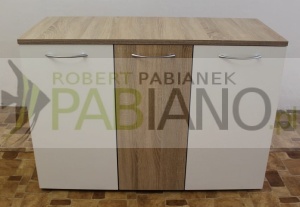 Szafka pod akwarium Sonoma+2białe1sono 100x40x70 cm  wysoka
